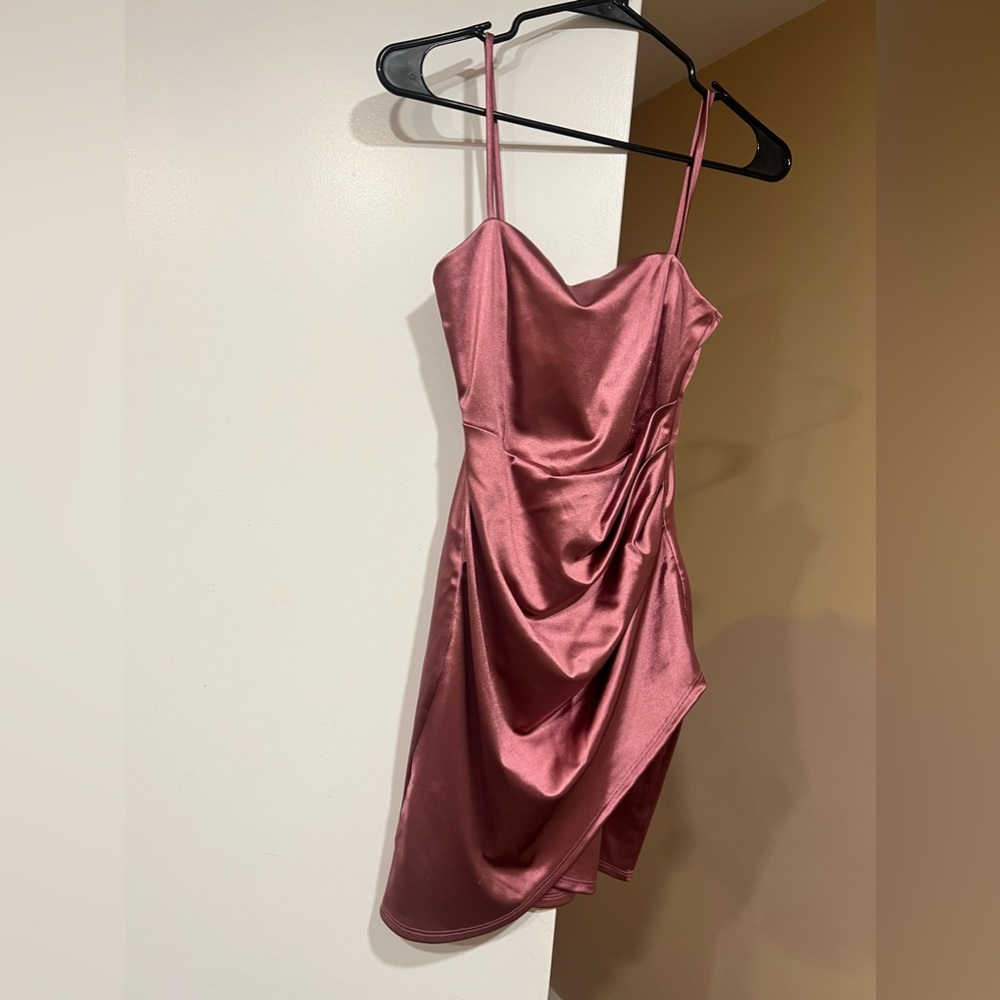Pink champagne mini dress